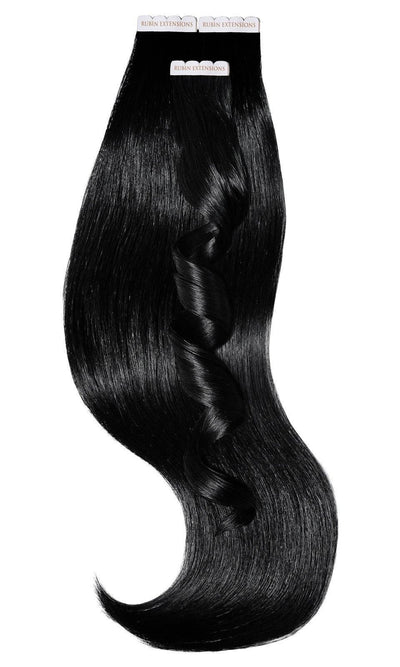 Jet Black Tape-In Remy Hair Extensions Australia