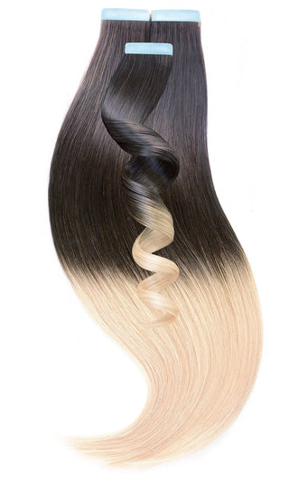 PRO DELUXE CLASSIC OMBRÉ Chocolate Roast Brown & Golden Queen Tape-in Extensions