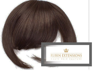 Fringe / Stirnfransen  Extensions - 100% ! Chestnut Flash Brown