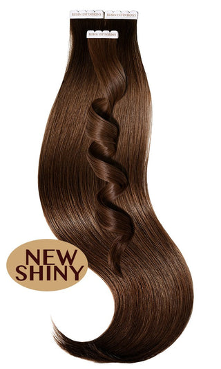 Shiny Hair Extensions Chestnut Flash Brown