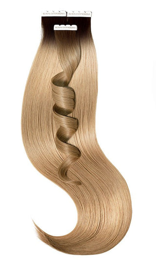 TAPE-IN EXTENSIONS , Kurzer Ansatz , Chocolate Roast Brown & Salty Caramel