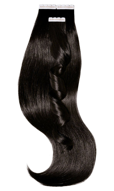 Adhesive Tape Hair Extensions in Espresso Black Colour