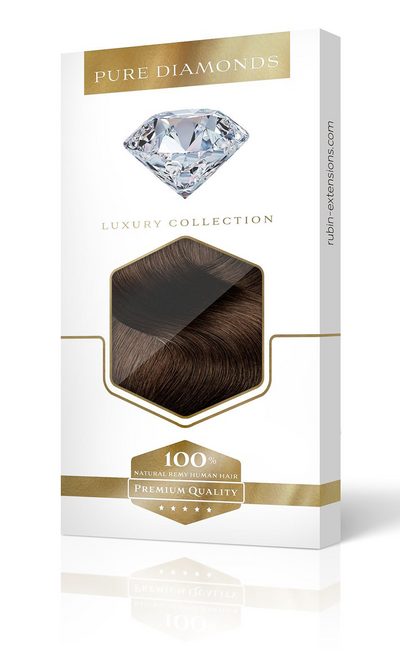 PURE DIAMONDS LINE Chestnut Flash Brown Flip-In Remy Hair Extensions