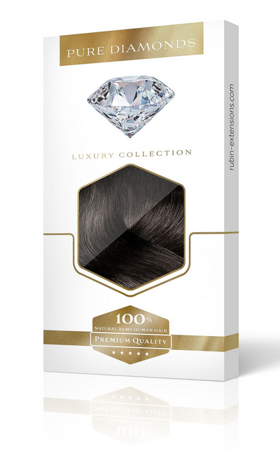 PURE DIAMONDS LINE Espresso Black Clip-In Hair Extensions